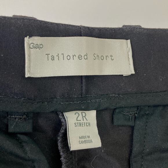 Gap Shorts Womens 2R Tailored Black Preppy Classic Cotton Blend - Picture 3 of 6
